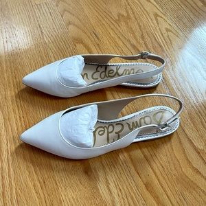 Sam Edelman Slingback Flats - White